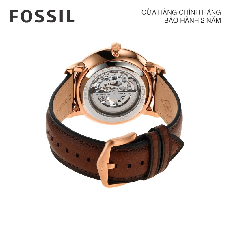 Đồng hồ nam Fossil NEUTRA AUTOMATIC ME3195 dây da - màu nâu