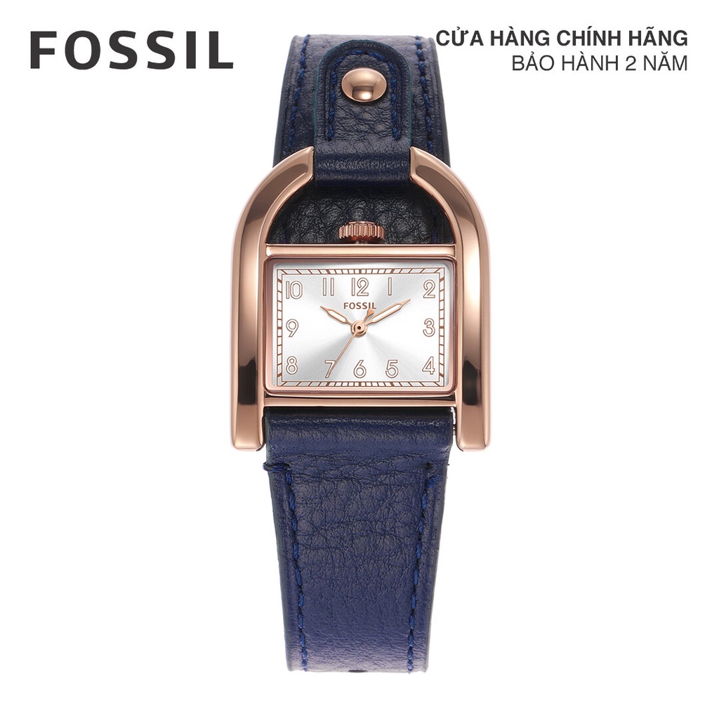Đồng hồ nữ Fossil Harwell ES5266 dây da - màu xanh