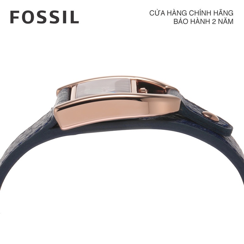 Đồng hồ nữ Fossil Harwell ES5266 dây da - màu xanh