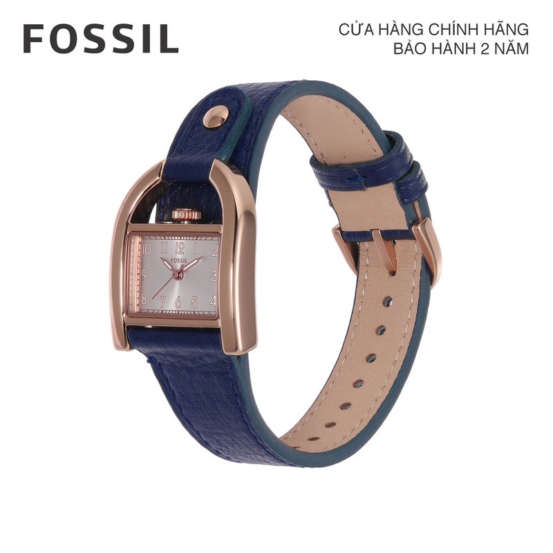 Đồng hồ nữ Fossil Harwell ES5266 dây da - màu xanh