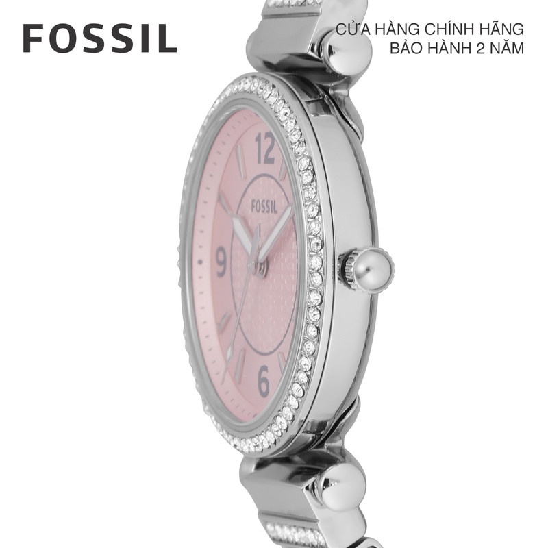 Đồng hồ nữ Fossil Carlie ES5189 dây thép không gỉ - màu bạc