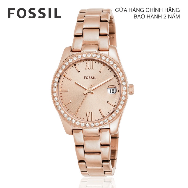 Đồng hồ nữ Fossil Scarlette ES4318 dây thép không gỉ - rose gold