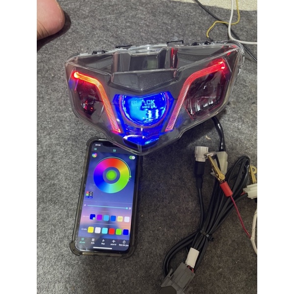 pha đèn bi cầu titan black 2.0 ex150 chỉnh full màu