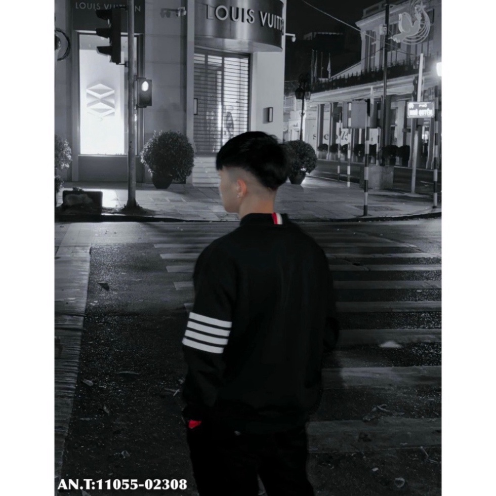 Áo Khoác Gió 2 Lớp Phối Kẻ Vạch Tay Nam Nữ. Áo Bomber Nam Nữ In 4 Vạch Sọc Tay Trẻ Trung Năng Động Phong Cách Boy