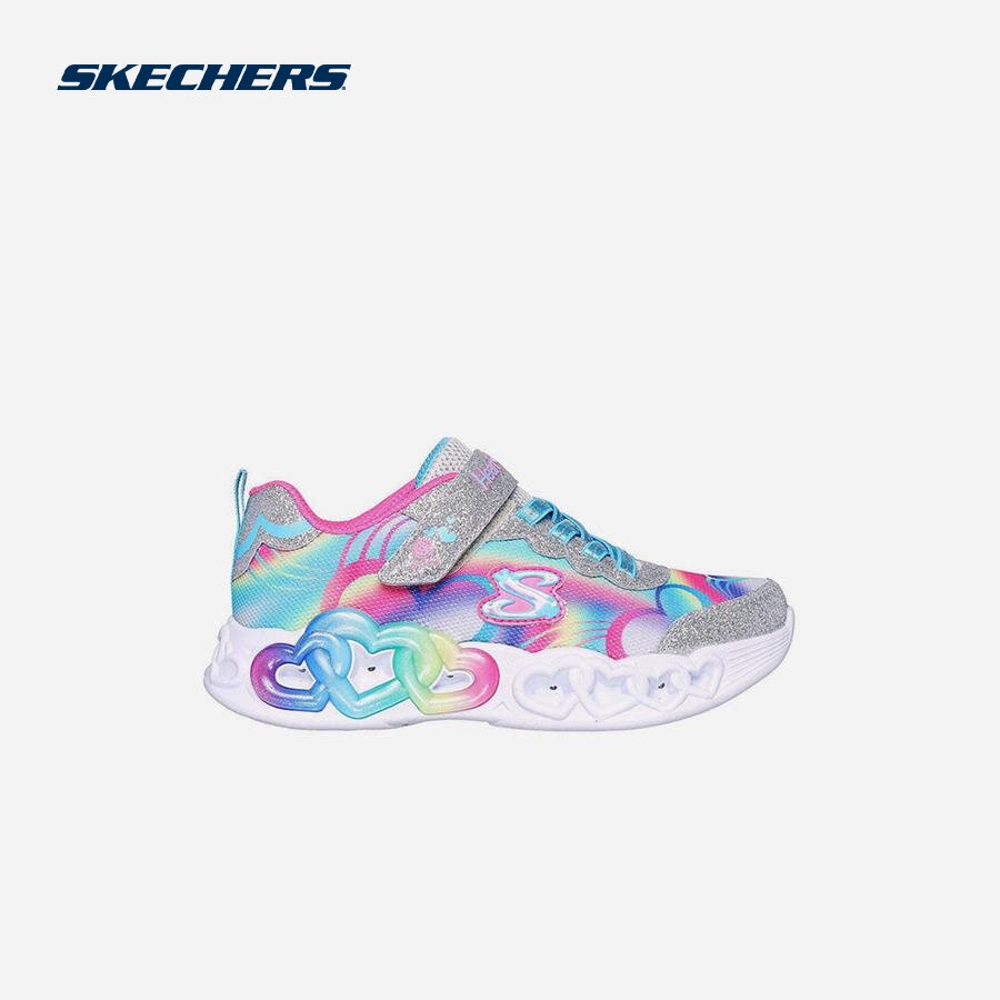 Giày sneaker bé gái Skechers Infinite Heart Lights - 303750L-SMLT
