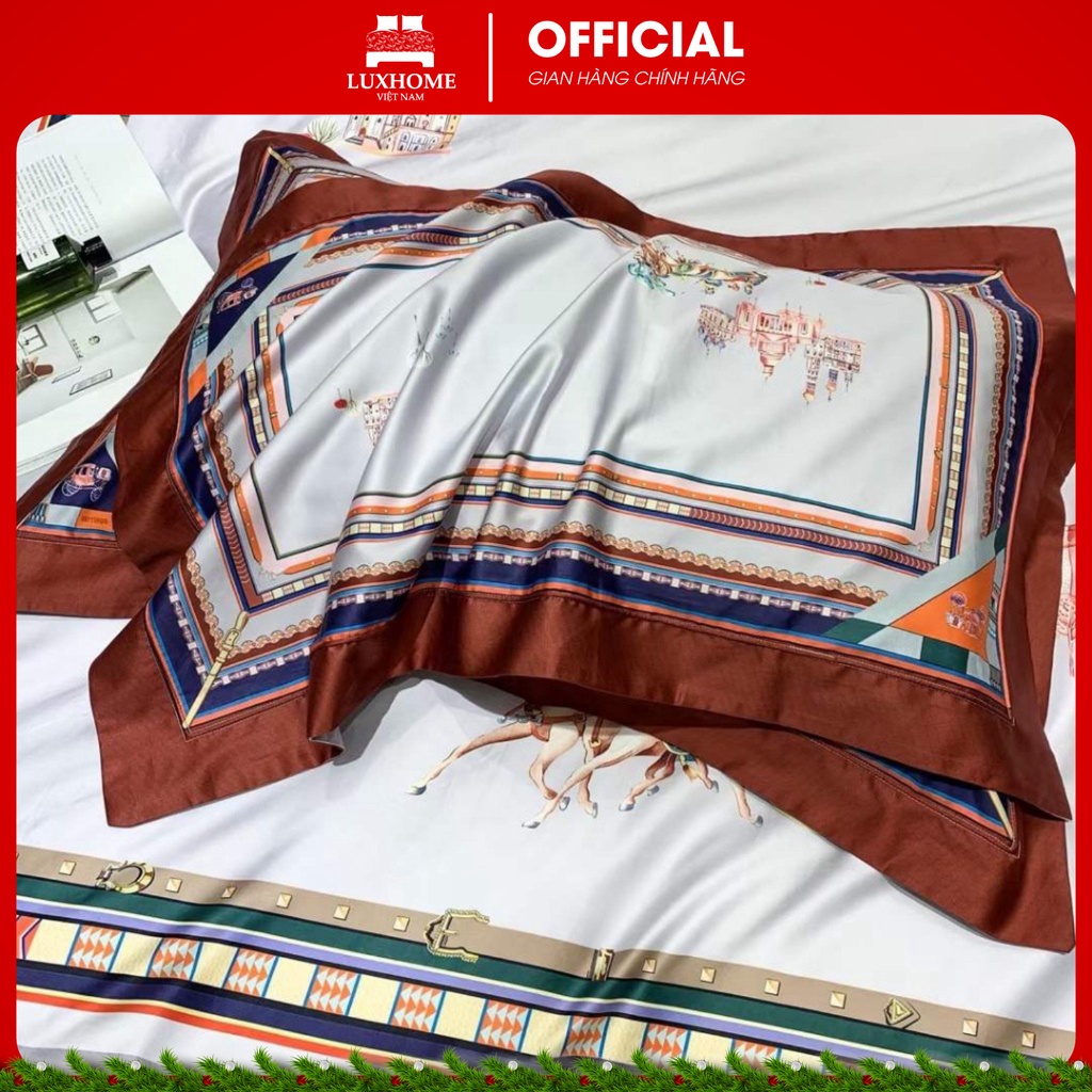 Bộ 4 Món Chăn Ga Sateen 100S Chất Liệu Cotton Thấm Hút Mồ Hôi, Đàn Hồi Tốt