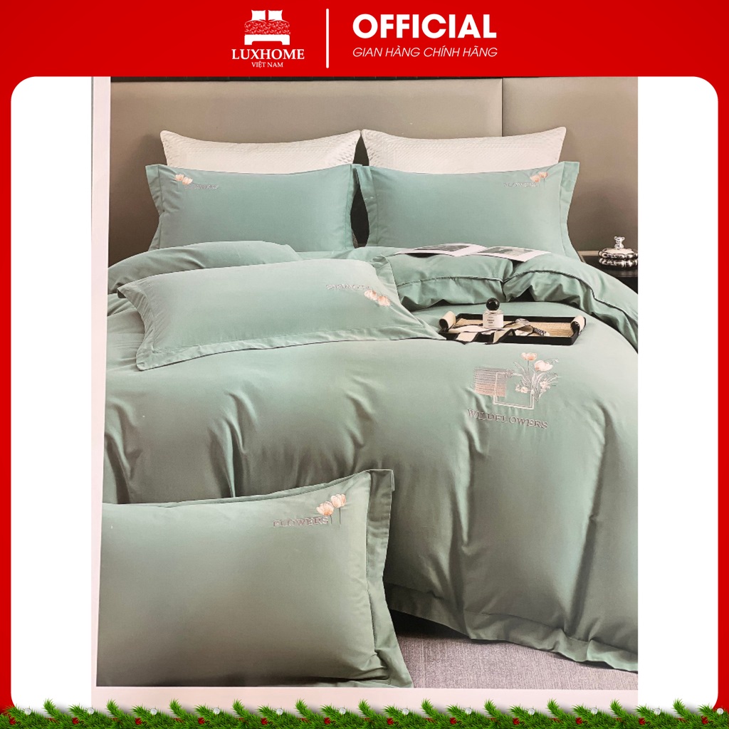 Trọn Bộ Chăn Ga Gối Sateen 120S Siêu Bền, Chất Vải Cotton Dày Dặn, Mềm Thoáng Mát, Màu Sắc Tinh Tế, Hài Hòa