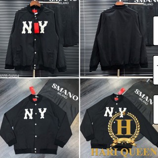 Áo khoác bomber nam nữ chữ ny in to mẫu hot 2023 hariqueen