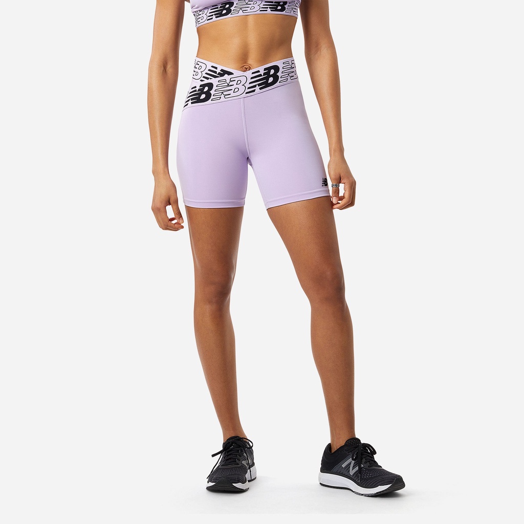 Quần ngắn thể thao nữ New Balance Training Shorts W Cyberlil - WS21182CYI