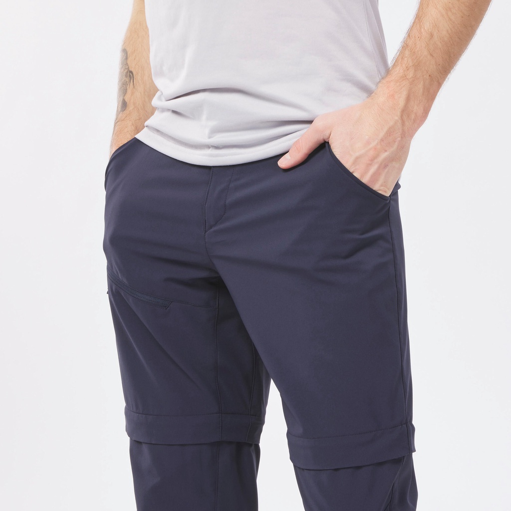 Quần leo núi dã ngoại tháo ống MH150 cho nam - Xanh đậm QUECHUA mã 8652204