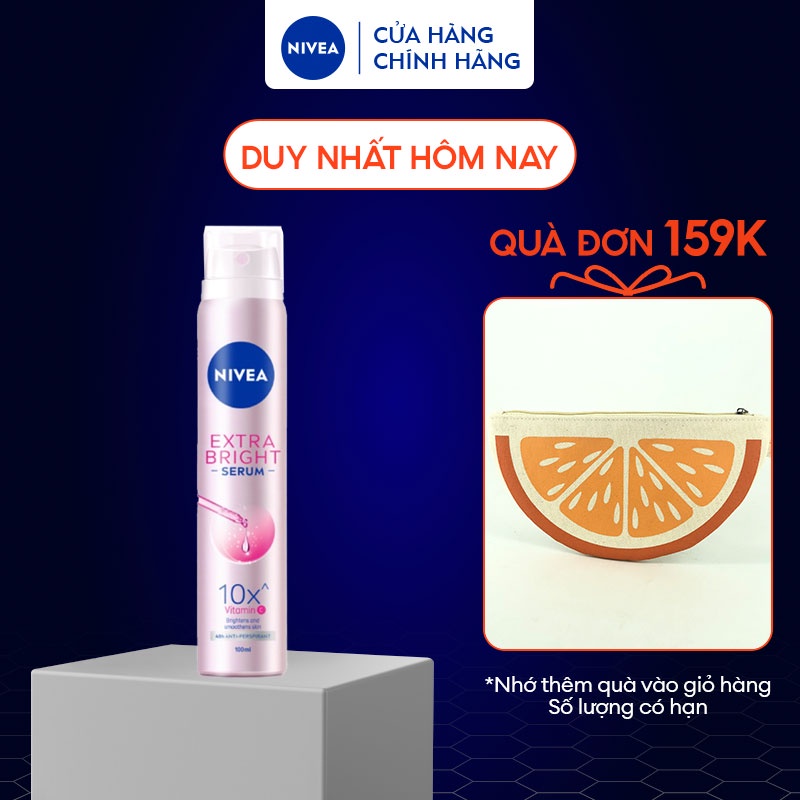 Xịt Ngăn Mùi NIVEA Serum Sáng Mịn 10X Vitamin C (100 ml) - 80020