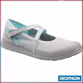 Giày pump ba lê đi bộ fitness pw 160 br'easy cho nữ xám ngọc lam DECATHLON newfeel mã 8550204