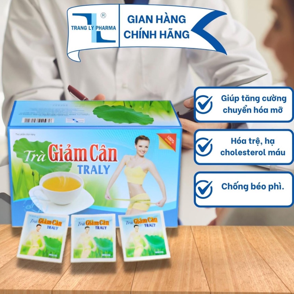 Trà thảo mộc TRALY SLIM TEA  Hỗ trợ giảm cân , cải thiện hệ tiêu hóa - hộp 20 gói XMARVEL