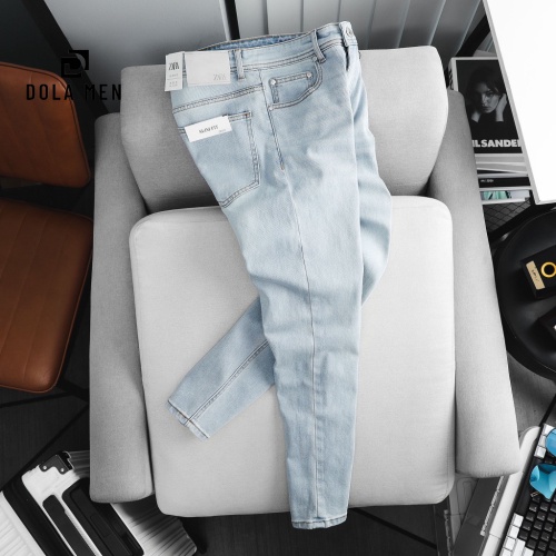 Quần Jean Nam ZARA XANH ZR009 Chất Mềm Mịn Co Giãn Hàng Xịn Chính Hãng CÓ BIG SIZE Cao Cấp Dolamen