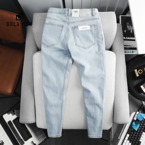 Quần Jean Nam ZARA XANH ZR009 Chất Mềm Mịn Co Giãn Hàng Xịn Chính Hãng CÓ BIG SIZE Cao Cấp Dolamen