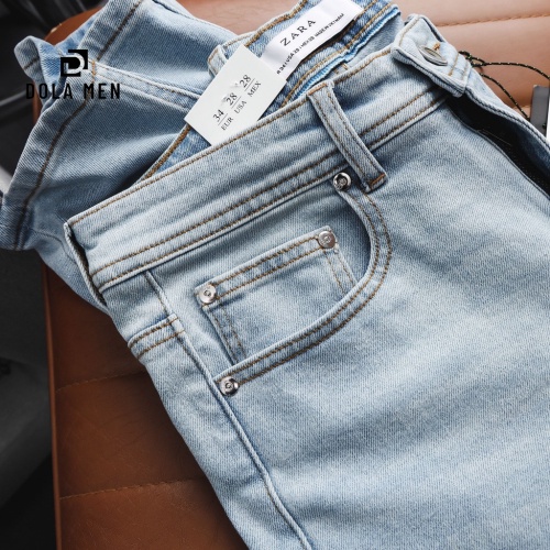 Quần Jean Nam ZARA XANH ZR009 Chất Mềm Mịn Co Giãn Hàng Xịn Chính Hãng CÓ BIG SIZE Cao Cấp Dolamen