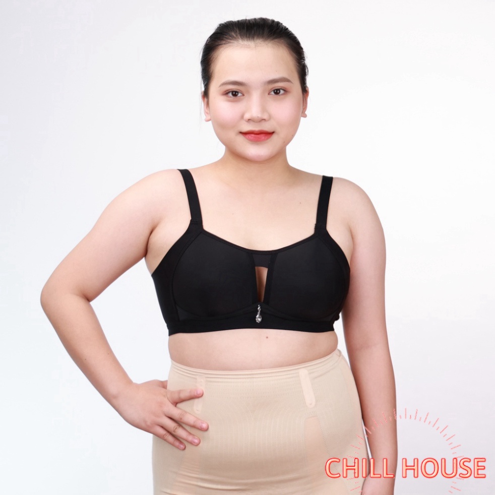 Áo lót Bigsize nữ 669 - Áo ngực Big size mặc áo dài trắng - Bra cup lớn Không gọng, Bản to, Đệm mỏng