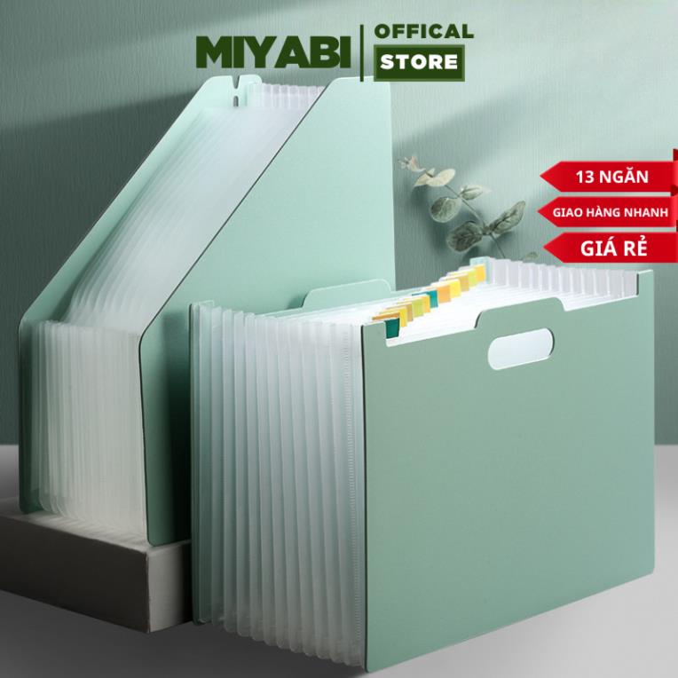 Túi đựng tài liệu nhiều ngăn Miyabi file lưu hồ sơ văn phòng để bàn kệ đựng tài liệu bút văn phòng giá rẻ - tập hồ sơ