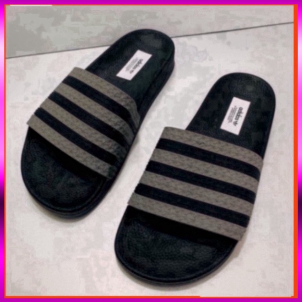 Dép nam quai ngang adidas , dép unisex thời trang đế cao su full box - Lux Store vvv 2