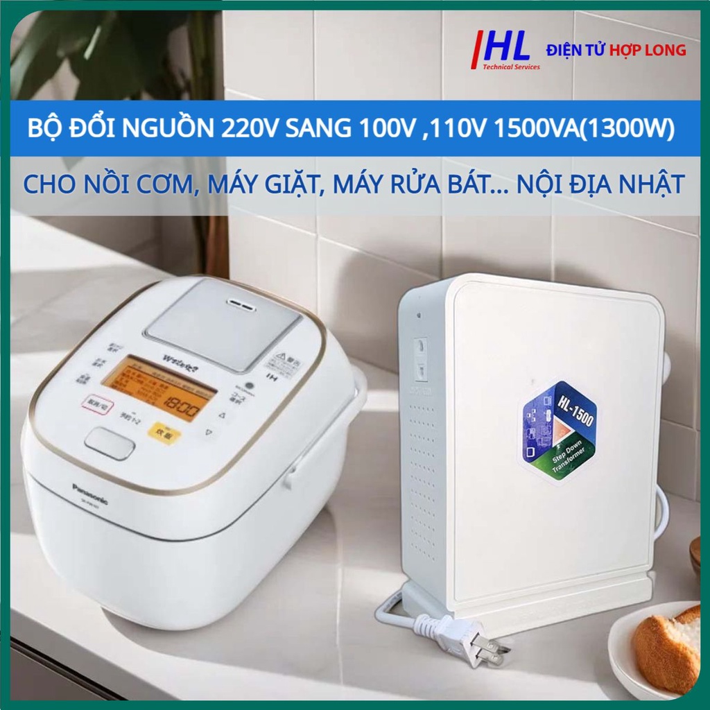 Biến áp 220v ra 100v 110v Cho Nồi Cơm Điện, máy Giặt, tủ lạnh Nội địa Nhật bộ đổi nguồn 220v sang 110v 100v Hợp Long