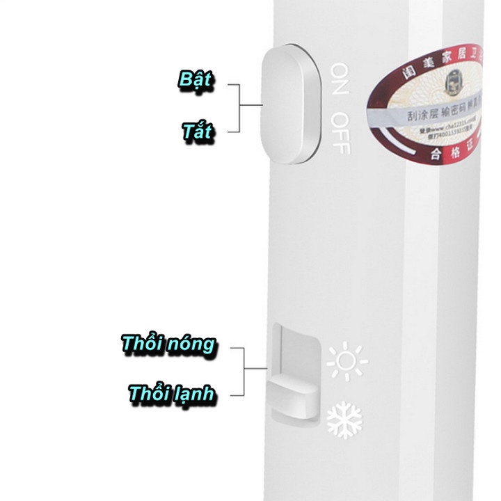Máy Sấy Tóc Treo Tường GMDQ A-85 Chuyên Dụng Cho Khách Sạn Công Suất 1300W - Home and Garden