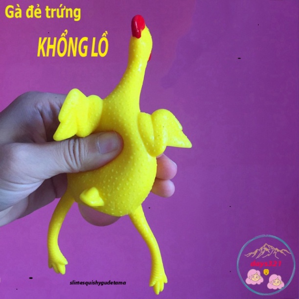 [KHỔNG LỒ 16CM] Móc khóa gà đẻ trứng hàng đẹp - Móc vấn đề mẫu chốt gà silicon MSP75354