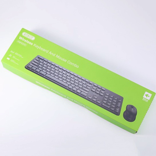 Bộ Bàn Phím Và Chuột Tĩnh Âm Không Dây 2.4GHz Độ Phân Giải 1600DPI TECHHIGH