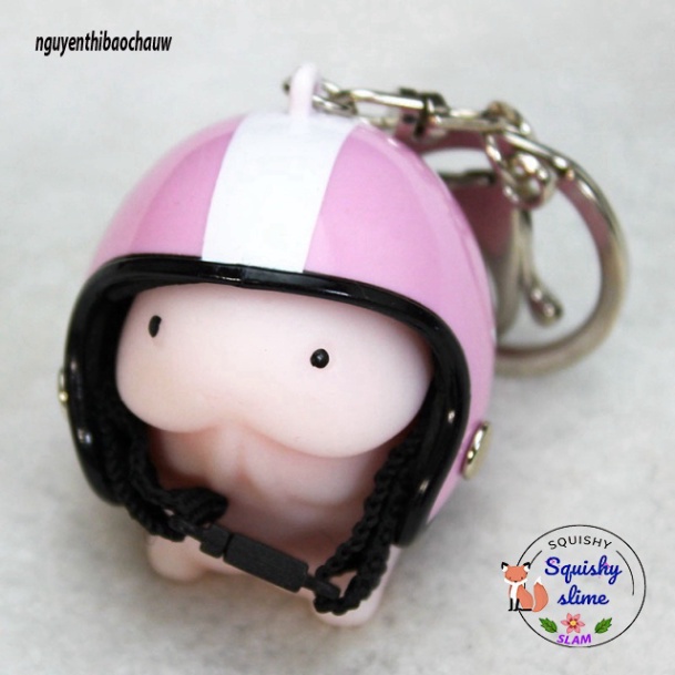 Bé ciu đội mũ bảo đảm nón bảo hiểm- Bé Ciu má phấn Đội Mũ siêu nhân vật móc khóa MSP55327