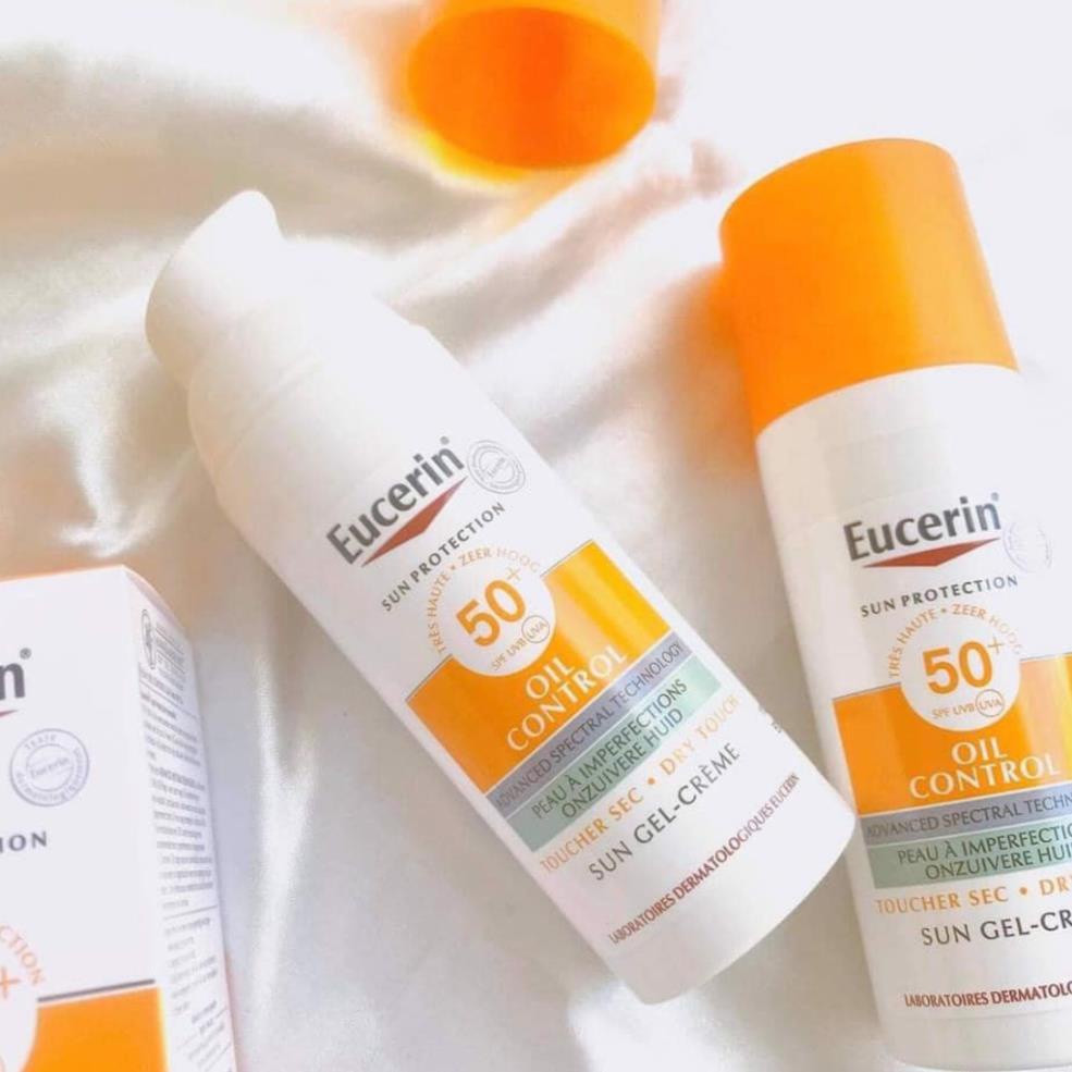 Kem Chống Nắng Eucerin Sun Gel-Cream Dry Touch Oil Control SPF50+ 50ml Cho Da Dầu Mụn Nhờn CHÍNH HÃNG
