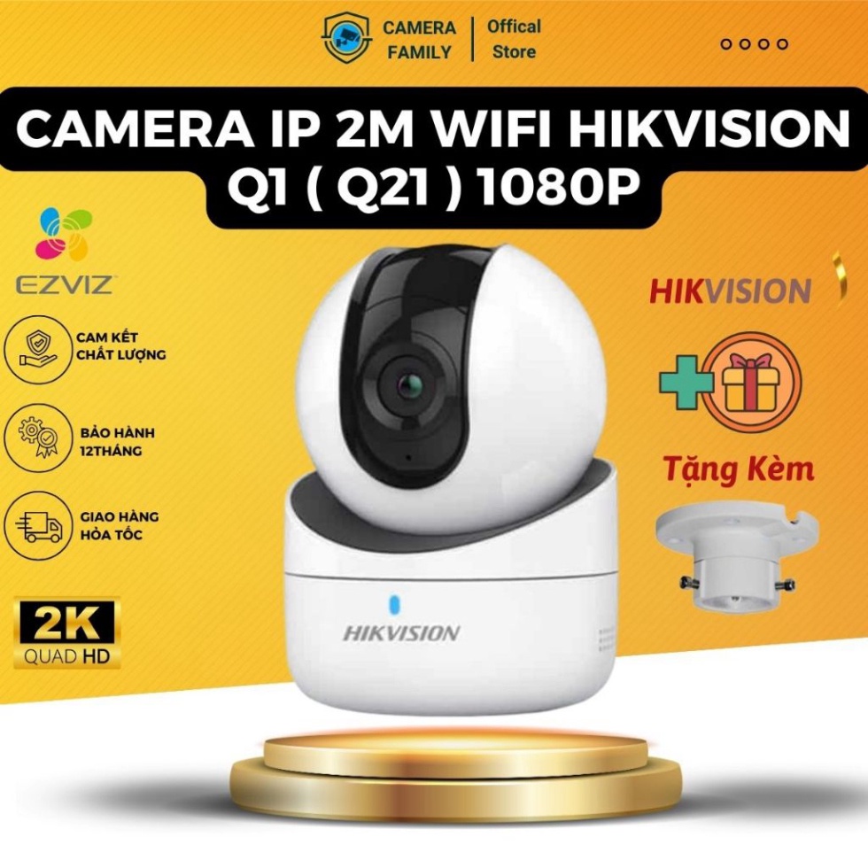 Camera IP 2M WIFI HIKVISION Q1  1080P - model DS-2CV2Q21EFD-IW C6N C6CN C1C A22EP . .