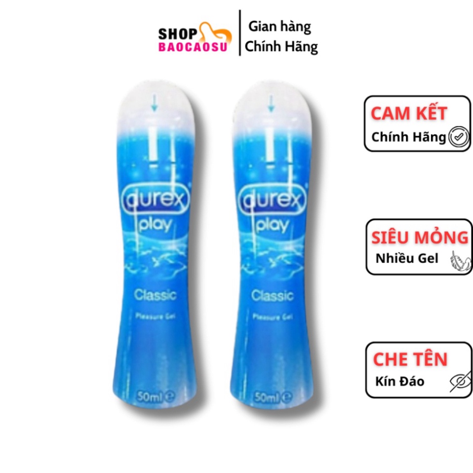 Gel bôi trơn DUREX PLAY CLASSIC (che tên kín đáo) gel bôi trơn DUREX chính hãng 1 chai 50ml