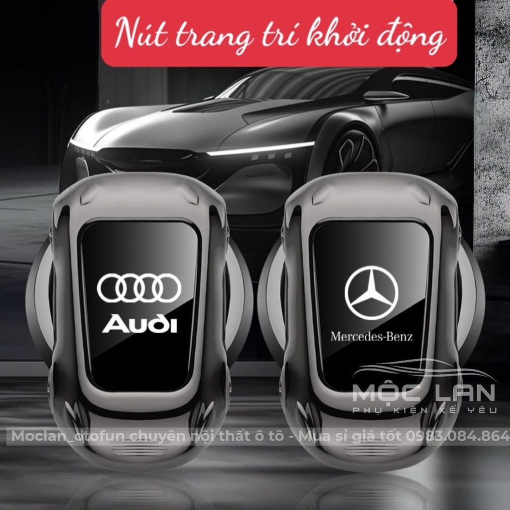 Nắp Trang Trí Bảo Vệ Nút Khởi Động Start/Stop Engine Xe ô Tô Có Logo Hãng Xe Kiểu Dáng Hình Chiếc Xe