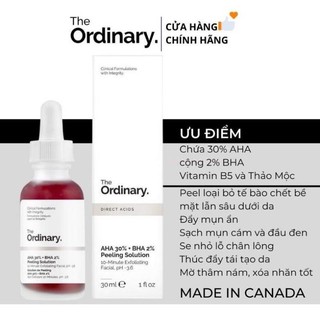 Tinh Chất Peel da The Ordinary AHA 30%+BHA 2% Peeling Solution 30ml- CH