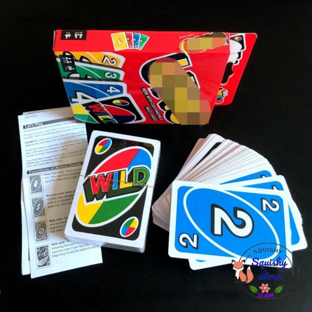 Bộ thẻ bài UNO WILD Flip Dos Naruto Mario Minicraft Harry potter Skipbo MSP99535