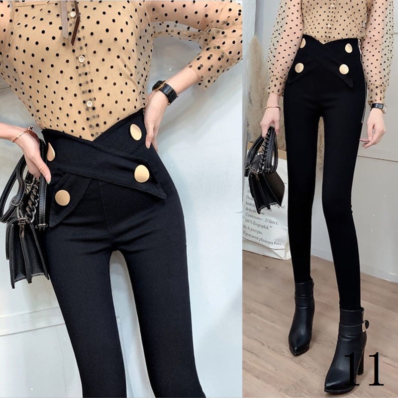 Quần Legging Đen Lưng Cao Dáng Ôm Thời Trang Mùa Xuân 2023 Cho Nữ