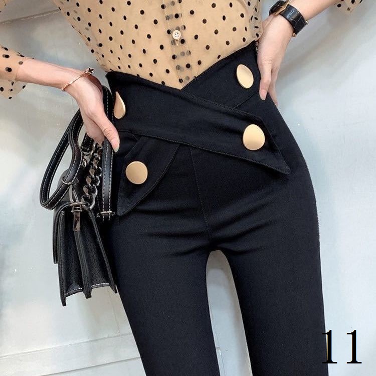 Quần Legging Đen Lưng Cao Dáng Ôm Thời Trang Mùa Xuân 2023 Cho Nữ