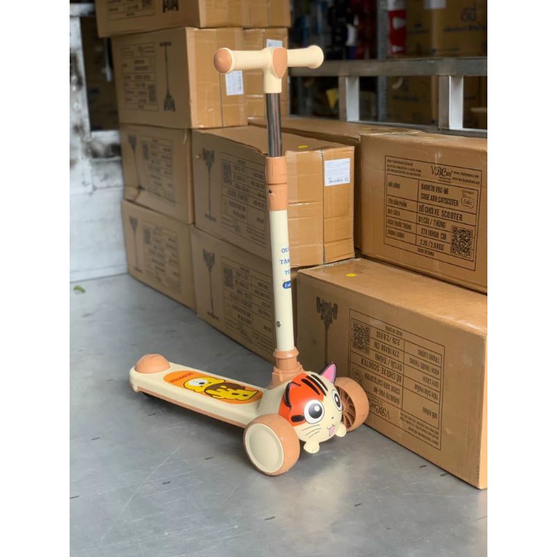 Xe trượt Scotter 3 trong 1 có ghế ngồi + có đèn và nhạc/ xe trượt