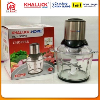 Máy xay thịt 3 Lít KHALUCK HOME KL-3078 500W, cối thủy tinh 3L - Hàng Chính Hãng Bảo Hành 12 Tháng