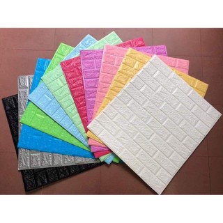 Xốp dán ốp tường giả gạch 3d - khổ lớn 70x77cm dày 4mm