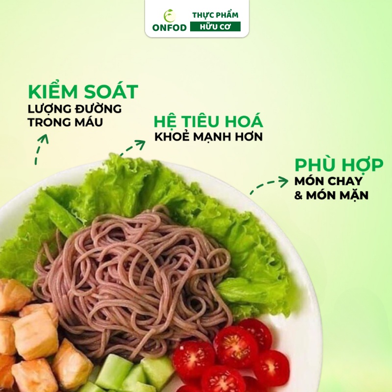 Bún khô gạo lứt, bún rau củ ngũ sắc hữu cơ ONFOD ăn kiêng giảm cân healthy food eat clean cho bé ăn dặm