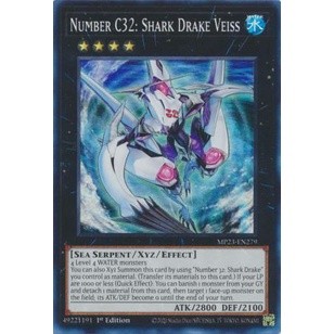 Thẻ bài yugioh number c32: shark drake veiss - mp23-en279 - super rare 1st edition