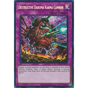 Thẻ Bài Yugioh Destructive Daruma Karma Cannon - MP23-EN217 - Prismatic Secret Rare 1st Edition