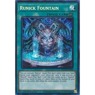 Thẻ bài yugioh runick fountain - mp23-en239 - prismatic secret rare 1st edition