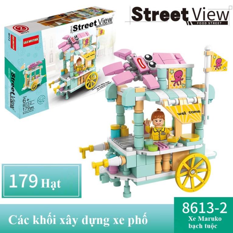 Bộ Đồ Chơi Lắp Ráp Lêgo Cửa Hàng Thương Mại Xe Bán Hàng Rong Đường Phố Mini Nhà Đẹp Mini - Đồ Chơi Lăp Ráp Thông Minh