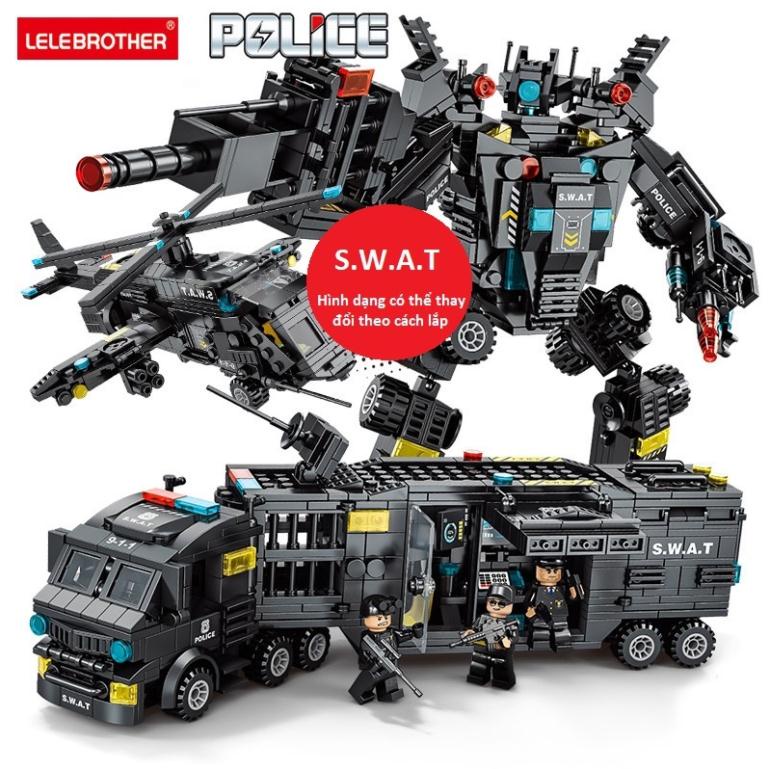 Đồ Chơi Lắp Ráp Tàu Vũ Trụ Legowin - Đồ Chơi Sáng Tạo, Xếp Hình Xe Tăng Máy Bay Xe Quân Sự SWAT Lêgo City