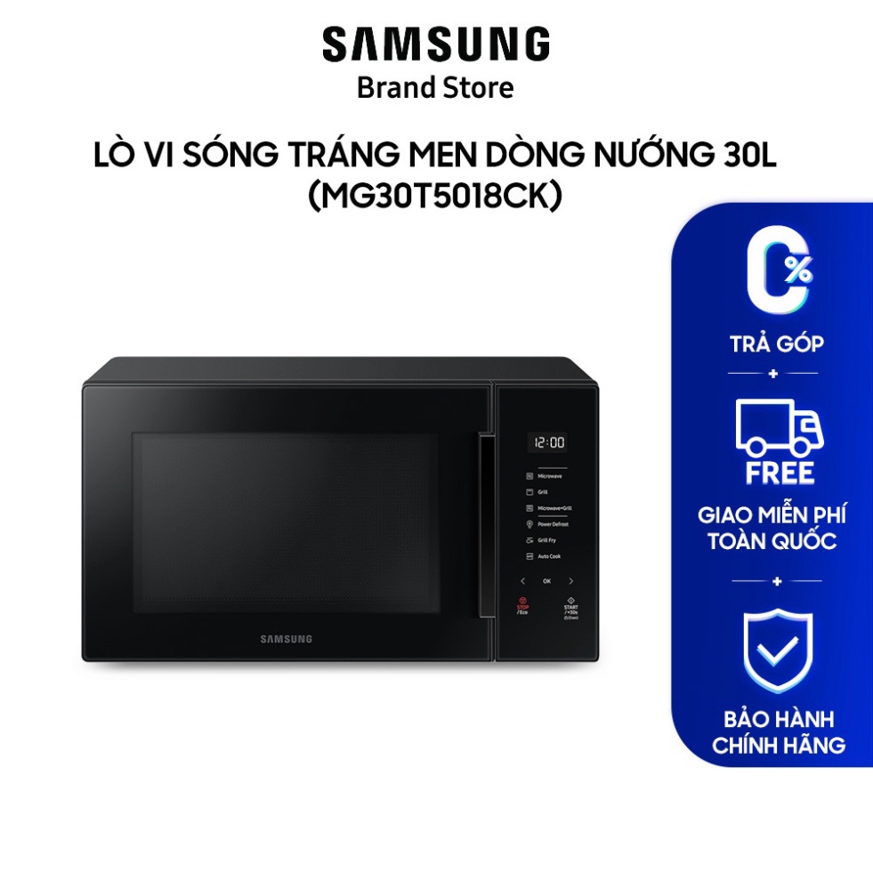 Hàng Chính Hãng Lò vi sóng Samsung tráng men dòng nướng 30L MG30T5018CK