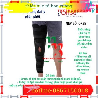 Nẹp đầu gối Orbe hỗ trợ, cố định sau chấn thương, phẫu thuật quanh khớp gối
