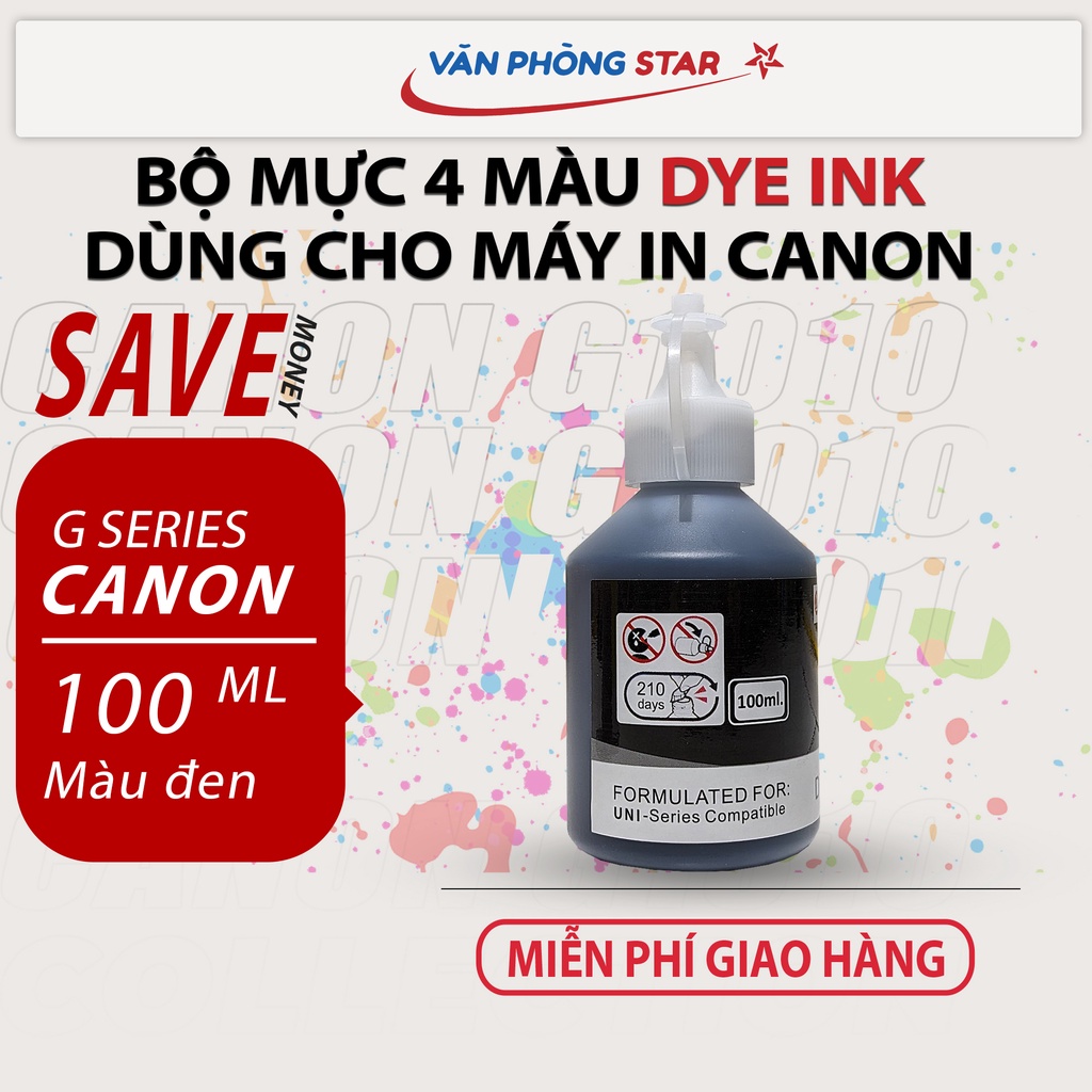 Mực in Canon Dye Ink dùng cho máy in phun màu canon G1010 G2010 G3010 Cam kết chất lượng