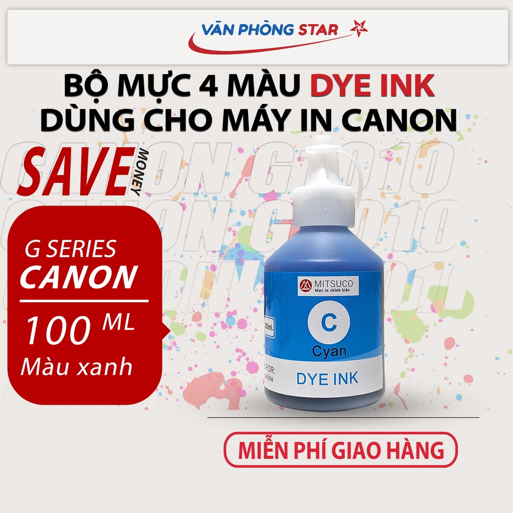 Mực in Canon Dye Ink dùng cho máy in phun màu canon G1010 G2010 G3010 Cam kết chất lượng