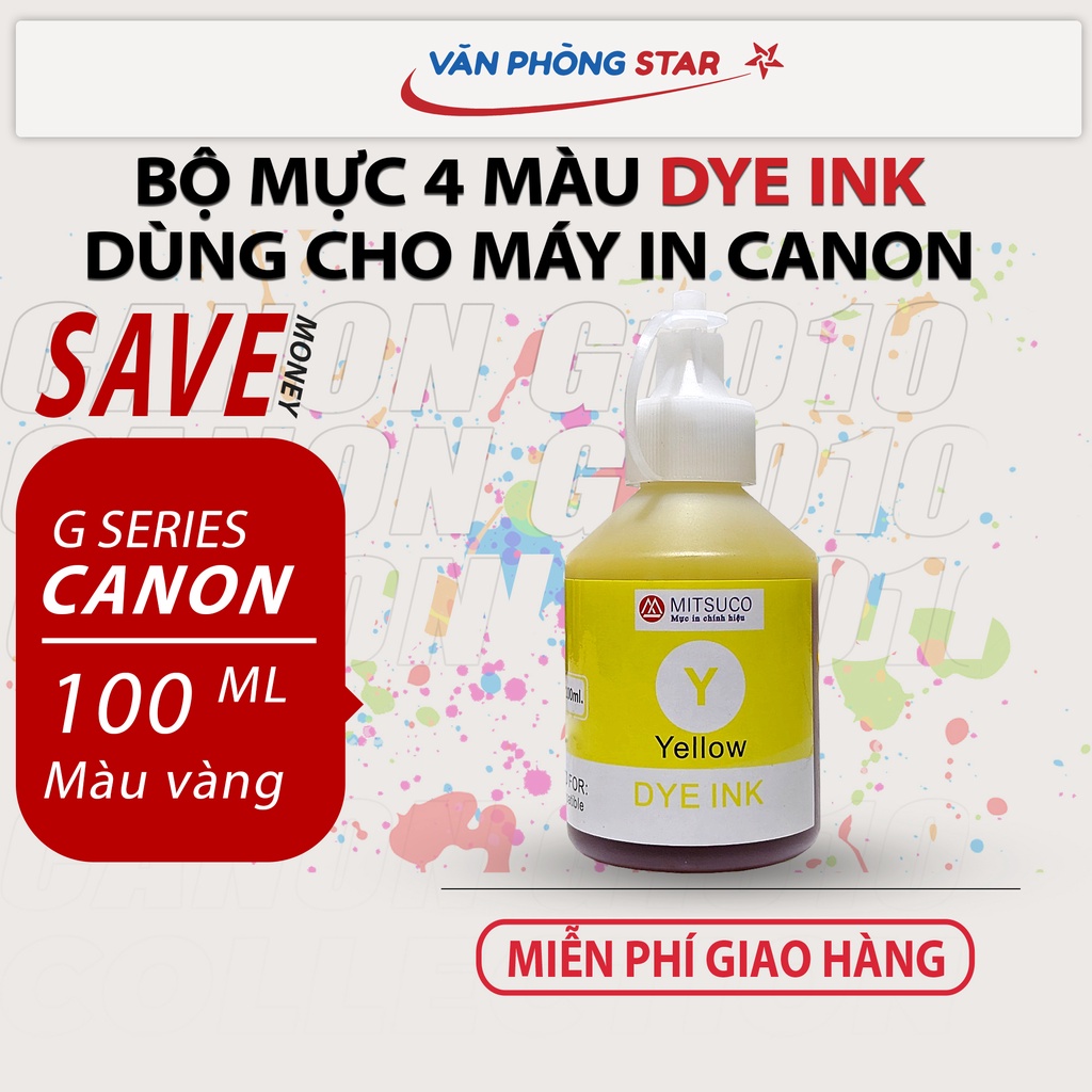 Mực in Canon Dye Ink dùng cho máy in phun màu canon G1010 G2010 G3010 Cam kết chất lượng